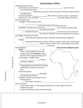 Ancient Civilization In Africa Worksheet