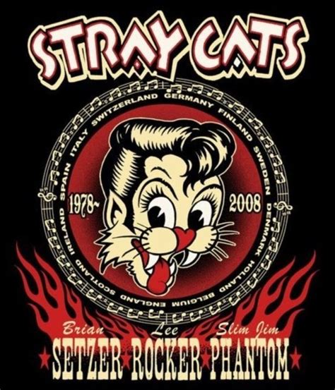 Stray Cats Rockabilly Art Rockabilly Music Retro Illustration