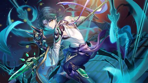 Download Vibrant Genshin Impact Xiao Wallpaper Wallpaper