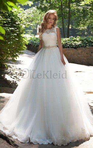 Zickzack Ausschnitt Duchesse Linie Bateau Extravagantes Brautkleid Mit