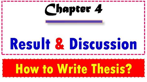 Results And Discussions How To Write Thesis Youtube