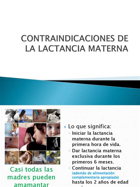 7 5 Contraindicaciones De La Lactancia 7 5 Materna Amamantamiento La Leche Materna