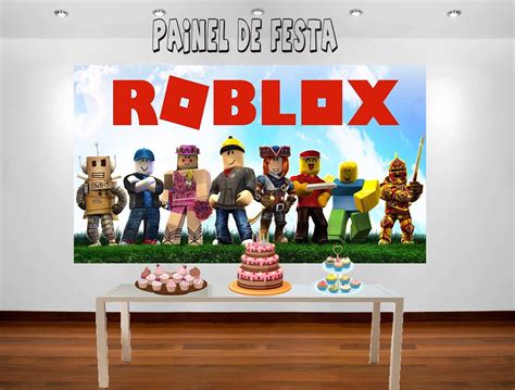 Painel De Festa Roblox Elo Produtos Especiais