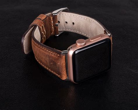 Dark Brown Leather Apple Watch Band 38mm 40mm 42mm 44mm Etsy