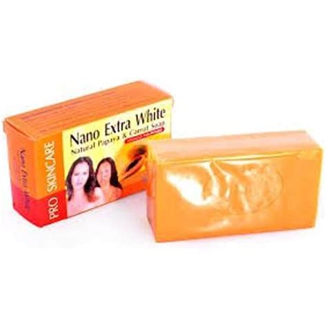 Nano Extra White Natural Papaya Carrot Soap Glamoriya