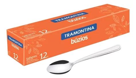 Juego de 12 cucharas para té Tramontina Buzios de acero inoxidable