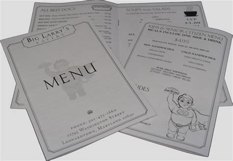 Menu Printing DC