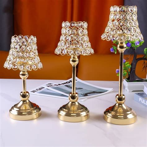 Jual Crystal Crown Candlestick Holders Tempat Lilin Tealight Kristal