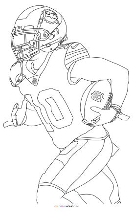 Tyreek Hill NFL Coloring Page - Coloring Nation