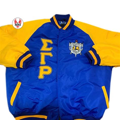 Sigma Gamma Rho Sorority Embroidery Women Satin Jacket Sgrho Sorority Embroidered Ladies