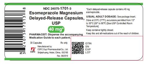 Dailymed Esomeprazole Magnesium Capsule Delayed Release