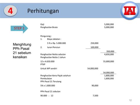 Contoh Perhitungan Pph Pasal Pegawai Tetap Pptx