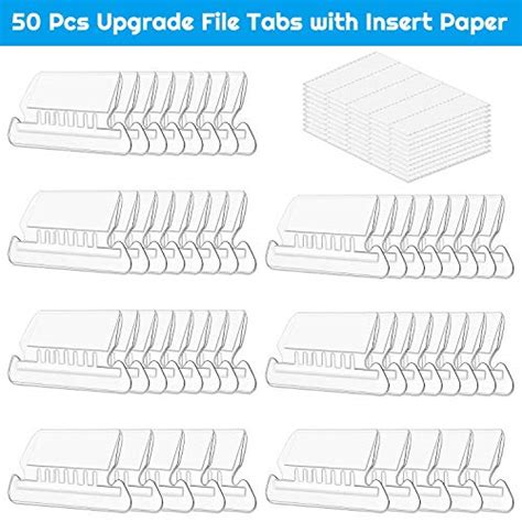 Snapklik File Folder Tabs Paxcoo 50 Sets Hanging File Folder