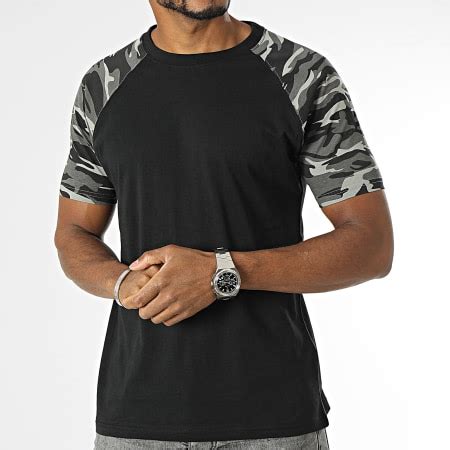 Urban Classics Tee Shirt TB639 Noir Camouflage LaBoutiqueOfficielle