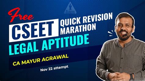 CSEET Legal Aptitude Marathon Nov 2022 Revision Lecture CA Mayur