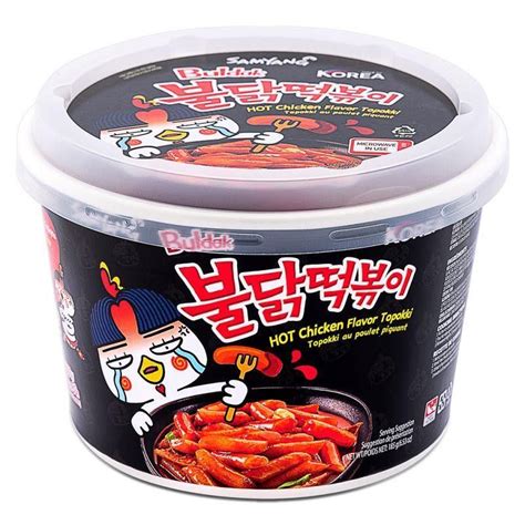 SAMYANG BULDAK HOT CHICKEN FLAVOUR TOPOKKI 185 G Chicken Flavors Hot