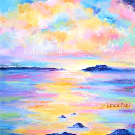 Ocean Art Abstract Seascape Sunset Sky paintings for sale