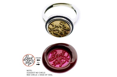 Bespoke Custom Design Your Own 925 Silver Signet Wax Seal Intaglio Ring Backtozero B20