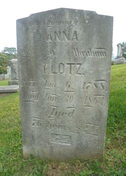 Anna Barton Klotz 1788 1864 Mémorial Find a Grave