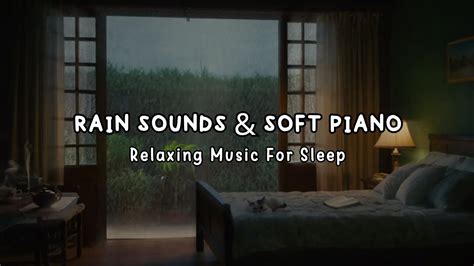 Soft Piano Music With Rain Sounds In Warm Bedroom Stress Relief