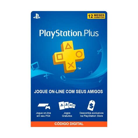 Assinatura Playstation Plus 12 Meses