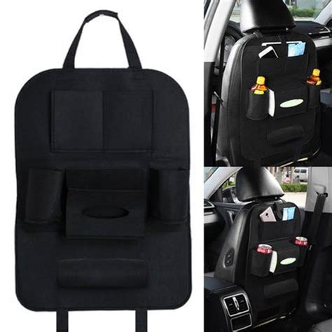 Multi Pocket Mounted Car Seat Back Storage Bag Storage Container Tray