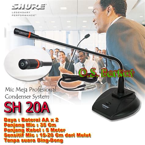 Jual Mic Meja Condensor SH 20A Mic Podium SH 20A Mic Meja