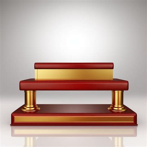 Premium Photo D Rendering Of Realistic Luxury Red Podium Minimal