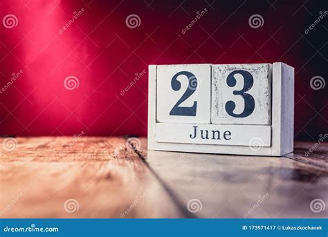 June 23rd Day 23 Of Month Calendar On Business Office Table