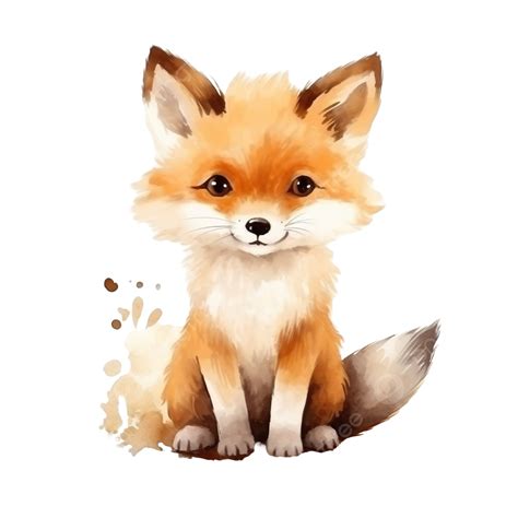 Cute Watercolor Fox, Animal, Watercolor, Fox PNG Transparent Image and ...