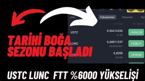 FTX FTT USTC LUNC LUNA 20000 FIRSATI TARİHİ ALTCOİN BOĞASI