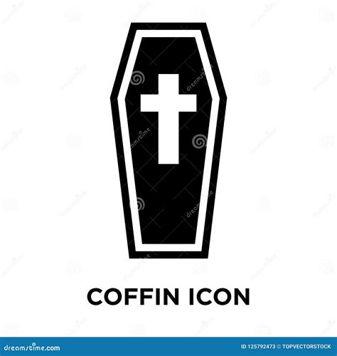 Coffin Icon Vector Isolated On White Background Logo Concept Of Stock