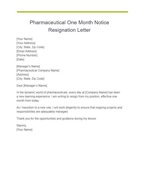 One Month Resignation Letter 17 Examples Pdf Tips