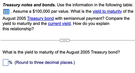 Solved Treasury notes and bonds. Use the information in the | Chegg.com