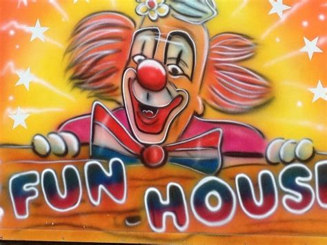 Free download | HD wallpaper: Fun House clown poster, fun fair, funfair, carnival, circus, sign ...