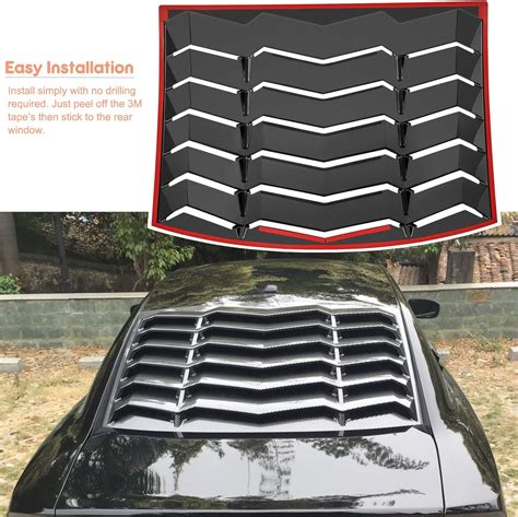 Buy Danti Gloss Black Rear Window Louvers Fits For Dodge Charger