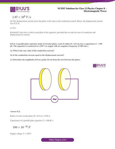 Ncert Solutions Class 12 Physics Chapter 8 Electromagnetic Waves