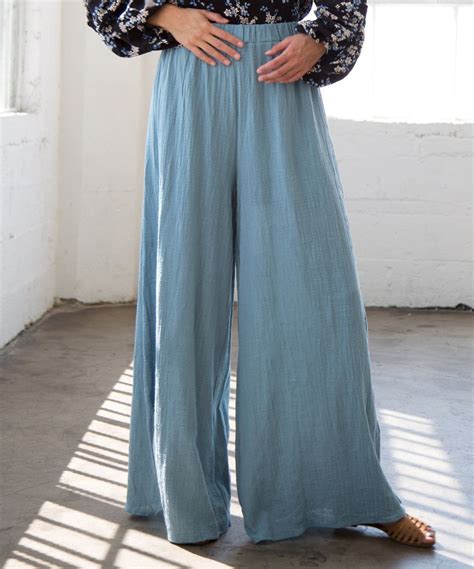 Dusty Blue Palazzo Pants Shopping Outfit Pants Stylish Fashion