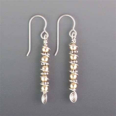 Silver and Gold Earrings - Unique Gold & Silver Earrings by BJChristian ...