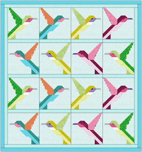 Hummingbird Quilt Block Pattern - Etsy