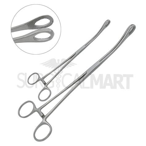 sponge holding forceps   curved serrated surgical mart