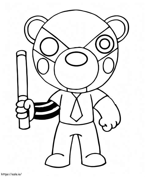 Badgy Piggy Roblox coloring page