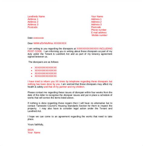 Complaint Letter To Landlord 8 Free Word Pdf Documents Download