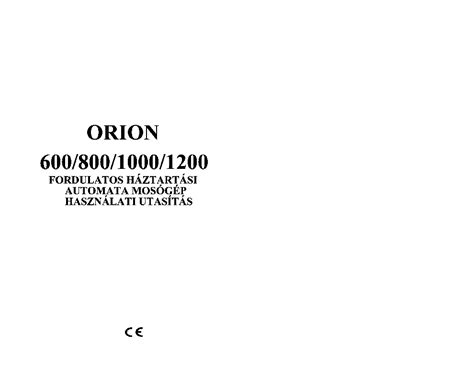 ORION 600 800 1000 1200 FORDULATOS MOSOGEP HASZNALATI Service Manual ...