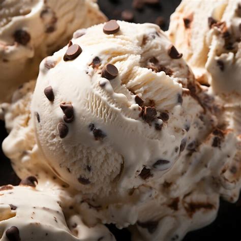 Premium Ai Image Delicious Ice Cream With Chocolate Chips