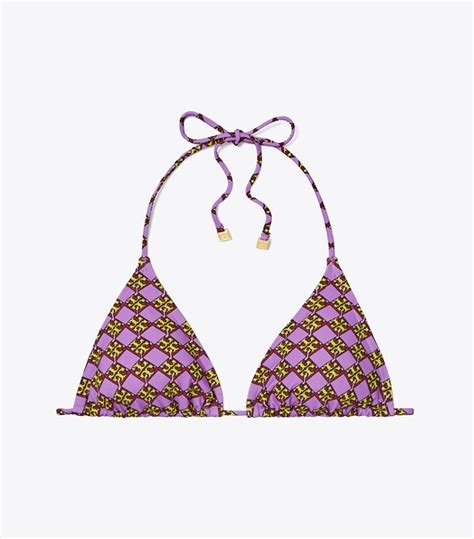 Printed String Bikini Top Women S Designer Two Pieces Tory Burch