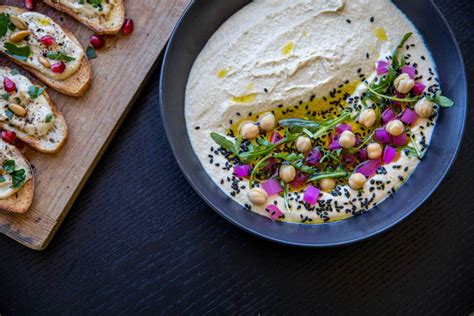 Hummus Bruschettas Rouba Shahin Middle Eastern Cooking