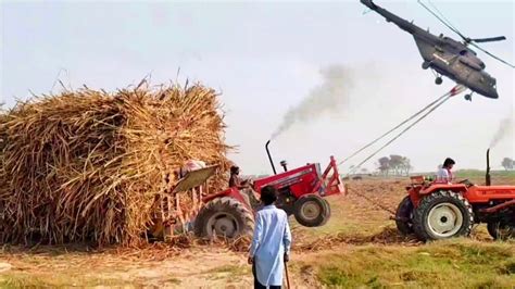 Mf Tractor Power Fails Alghazi Tractor Video Sugarcane Trolley