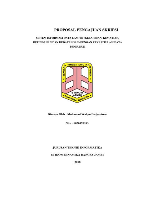 Contoh Proposal Skripsi Teknik Informatika 2018 My Skripsi