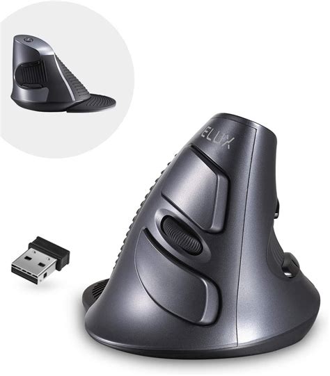 Delux Souris Verticale Ergonomique Sans Fil 2 4 G Avec 3 Dpi Réglables 800 1000 1600 6